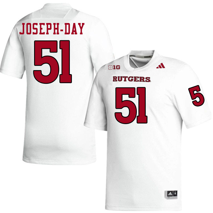 Rutgers Scarlet Knights #51 Sebastian Joseph-Day College Football Jerseys,Uniforms-White Rutgers Scarlet Knights #51 Sebastian Joseph-Day College Football Jerseys,Uniforms-White